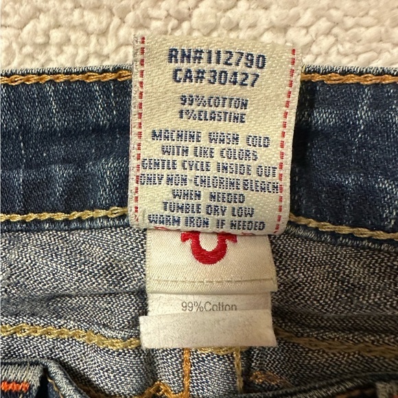 True Religion Jeans Billy Straight Leg Blue Dark Wash Jean - Picture 10 of 14